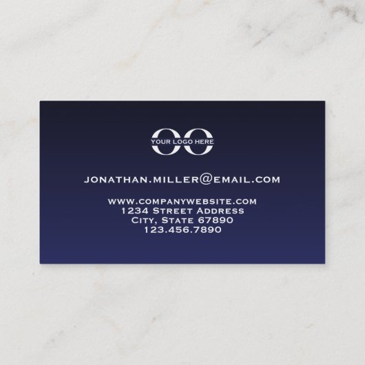 Minimalistisch minimalistisch Logo Visitekaartje (Achterkant)