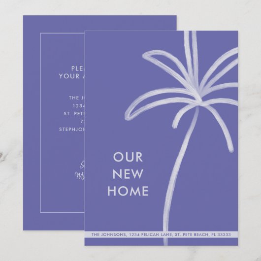 Minimalistisch minimalistisch winkelpalm aankondiging (Voorkant / Achterkant)