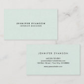 Minimalistisch Mint Green Modern en Professional Visitekaartje (Voorkant / Achterkant)