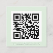 Minimalistisch Mistletoe Script QR Code Weddenscha Informatiekaartje (Achterkant)