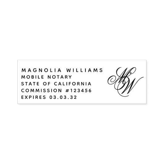 Minimalistisch mobiele monogram zelfinktende stempel (Design)