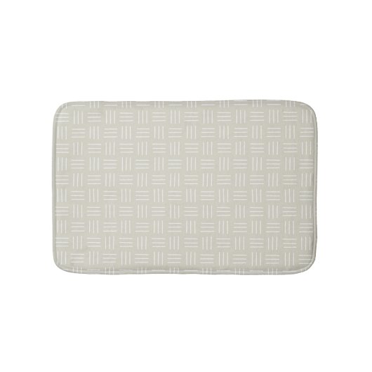 Minimalistisch modcloth-mand, wit, beige badmat (Voorkant)