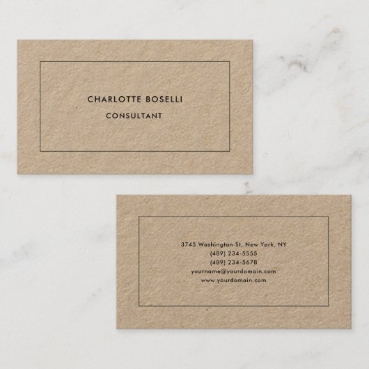 Minimalistisch model professionele moderne vormgev visitekaartje (Voorkant / Achterkant)