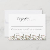 Minimalistisch model voor Waterverf van wilde bloe Kaart (Voorkant)