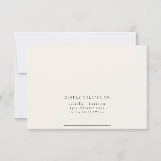 Minimalistisch model voor Waterverf van wilde bloe Kaart (Achterkant)