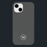 Minimalistisch moder Monogram Case-Mate iPhone 14 Hoesje<br><div class="desc">Moderne klassieke blokmonogram met grijs en wit monogram medallion.</div>
