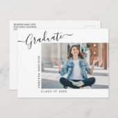 Minimalistisch Modern 1 Aankondiging van het Foto  Briefkaart (Voorkant / Achterkant)