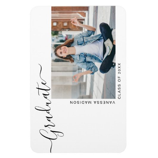 Minimalistisch Modern 1 Aankondiging van het Foto  Magneet (Verticaal)