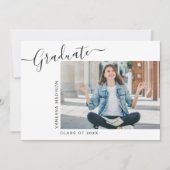 Minimalistisch Modern 1 Foto Afstuderen Aankondiging (Voorkant)