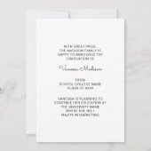 Minimalistisch Modern 1 Foto Afstuderen Aankondiging (Achterkant)