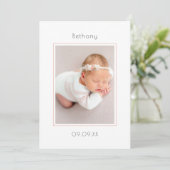Minimalistisch Modern 3 Foto's Baby Aankondiging (Staand voorkant)