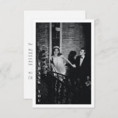 Minimalistisch modern aangepast bericht over het b bedankkaart (Voorkant / Achterkant)