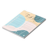 Minimalistisch modern Abstract deegsel om lijst te Notitieblok (Linkerzijde)