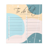 Minimalistisch modern Abstract deegsel om lijst te Notitieblok (Voorkant)