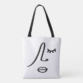 Minimalistisch modern Abstract vrouwelijk ontwerp  Tote Bag (Achterkant)