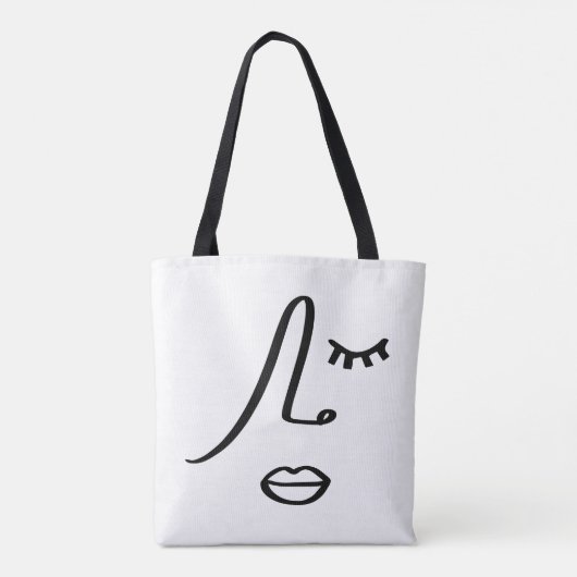 Minimalistisch modern Abstract vrouwelijk ontwerp  Tote Bag (Achterkant)