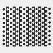 Minimalistisch Modern Abstract Zwart-Wit Eenvoudig Fleece Deken (Voorkant (Horizontaal))