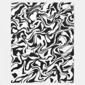 Minimalistisch Modern Abstract Zwart-Wit Eenvoudig Fleece Deken (Voorkant)