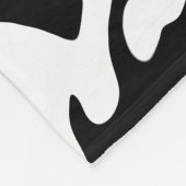 Minimalistisch Modern Abstract Zwart-Wit Eenvoudig Fleece Deken (Hoek)
