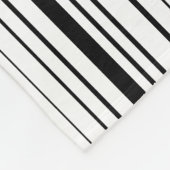 Minimalistisch Modern Abstract Zwart-Wit Eenvoudig Fleece Deken (Hoek)