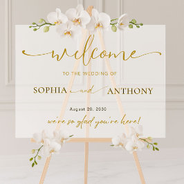 Minimalistisch Modern Acryl Huwelijk Welkom Teken Bord