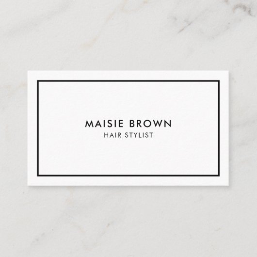 Minimalistisch modern afsprakenkaartje (Voorkant)