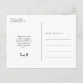 Minimalistisch modern Afstuderen aankondigingscoll Briefkaart (Achterkant)