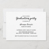 Minimalistisch Modern Afstuderen twee foto's Kaart (Achterkant)