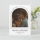 Minimalistisch Modern Arch Custom Afbeelding Bruil Save The Date (Staand voorkant)
