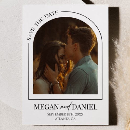 Minimalistisch Modern Arch Custom Afbeelding Bruil Save The Date