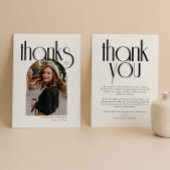 Minimalistisch & Modern Arch Photo Afstuderen Bedankkaart