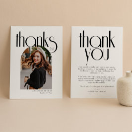 Minimalistisch & Modern Arch Photo Afstuderen Bedankkaart