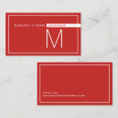 Minimalistisch Modern, architect rood Visitekaartje (Voorkant / Achterkant)