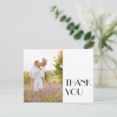 Minimalistisch Modern Art Deco Lijst Foto Dank u Briefkaart (Staand voorkant)