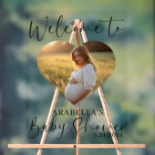 Minimalistisch modern Baby shower acryl teken Bord (Neutraal)