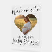 Minimalistisch modern Baby shower acryl teken Bord (Hoek)