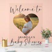 Minimalistisch modern Baby shower acryl teken Bord (Huwelijk)