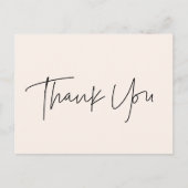 Minimalistisch modern Baby shower Dank u Briefkaart (Voorkant)