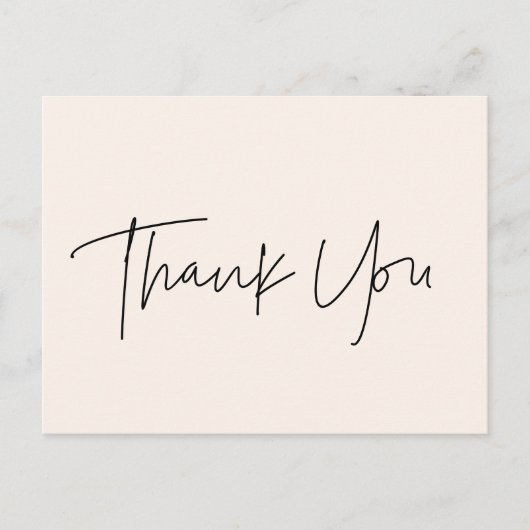 Minimalistisch modern Baby shower Dank u Briefkaart (Voorkant)