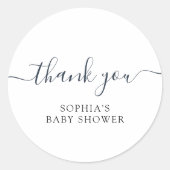 Minimalistisch modern Baby shower dank u Ronde Sticker (Voorkant)