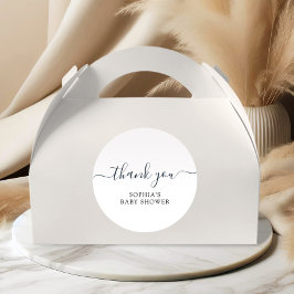 Minimalistisch modern Baby shower dank u Ronde Sticker