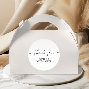 Minimalistisch modern Baby shower dank u Ronde Sticker