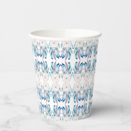 Minimalistisch modern Baby shower Dreamweaver Patr Papieren Bekers (Links)