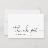 Minimalistisch modern Baby shower - Hartelijk dank Bedankkaart (Voorkant)