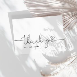 Minimalistisch modern Baby shower - Hartelijk dank Bedankkaart