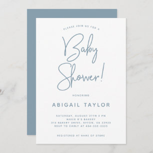 Minimalistisch modern Baby shower Kaart
