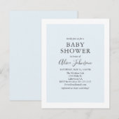 Minimalistisch modern Baby shower Uitnodiging Briefkaart (Voorkant / Achterkant)