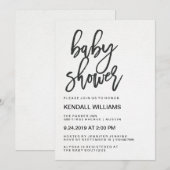 Minimalistisch modern Baby shower Unisex Kaart (Voorkant / Achterkant)