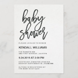 Minimalistisch modern Baby shower Unisex Kaart