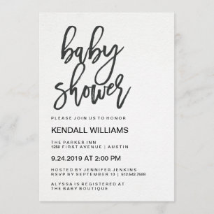 Minimalistisch modern Baby shower Unisex Kaart